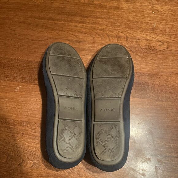 Vionic Women's Debbie Loafers Flats Shoes Size 9.5 Suede Slip On Orthotic Navy - Picture 8 of 8